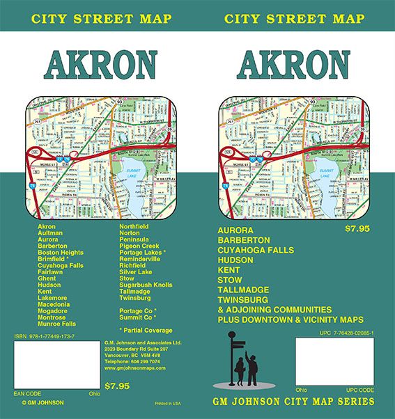 Akron / Summit County, Ohio Street Map