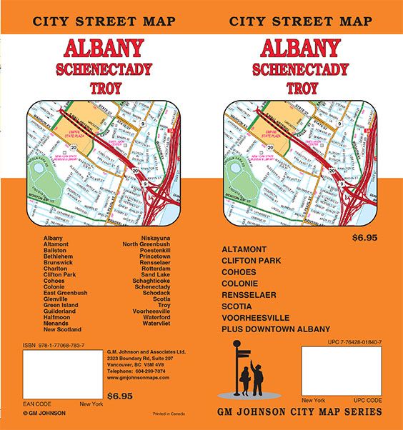Albany / Schenectady / Troy, New York Street Map
