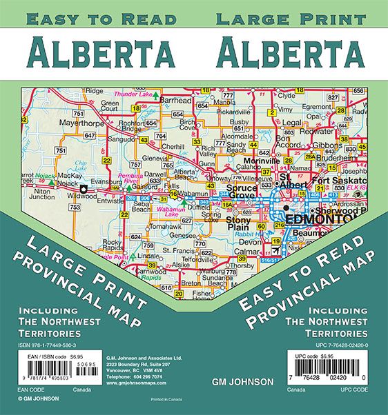 Alberta Large Print / North West Territories, Canada