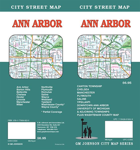 Ann Arbor / Ypsilanti / Plymouth / Canton Twp, Michigan Street Map