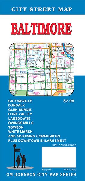 Baltimore City & County Maryland : Street Map