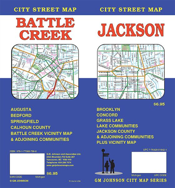Battle Creek / Jackson, Michigan Street Map