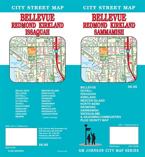 Bellevue / Redmond / Kirkland / Sammamish, Washington Street Map
