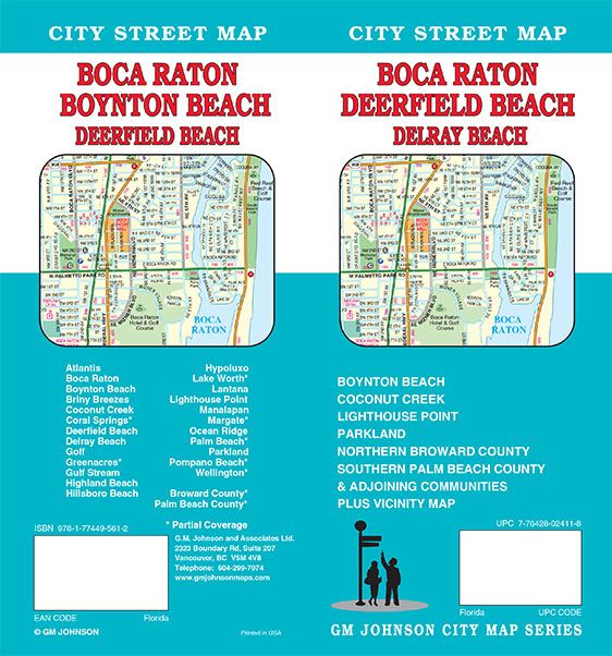 Boca Raton / Deerfield Beach / Delray & Boyton Beach, Florida Street Map