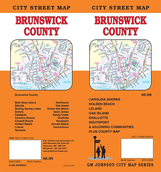 Brunswick County, North Carolina Street Map