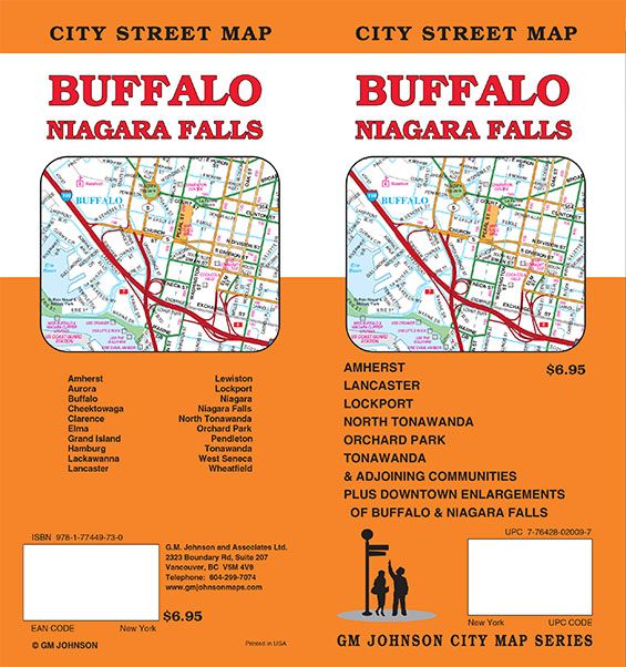 Buffalo / Niagara Falls, New York Street Map