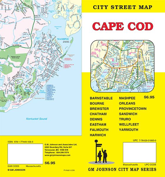 Cape Cod, Massachusetts Street Map