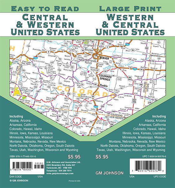 Central & Western United States / Large Print