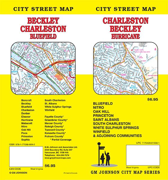 Charleston / Beckley / Hurricane / Bluefield / Princeton, West Virginia Street Map
