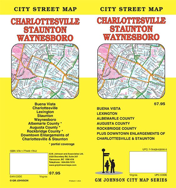 Charlottesville / Staunton / Waynesboro, Virginia Street Map