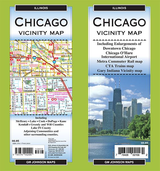 Chicago & Vicinity, Illinois Regional Map