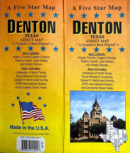 Denton, Texas Street Map GM Johnson Maps