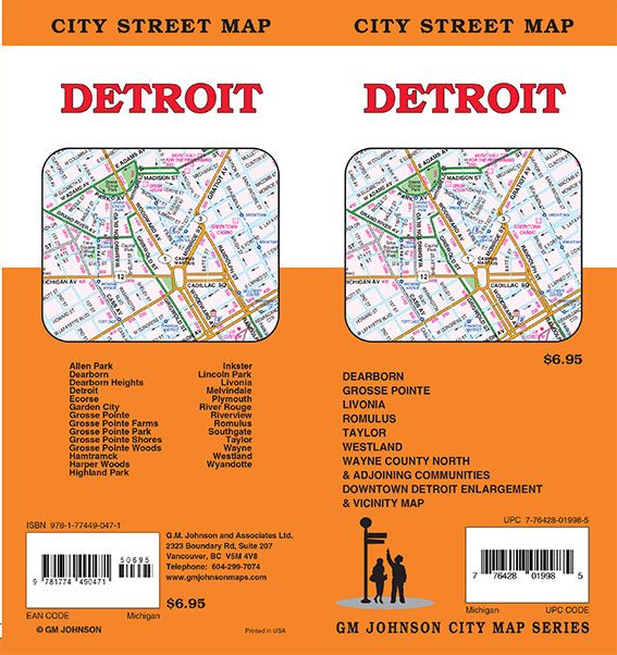 Detroit, Michigan Street Map