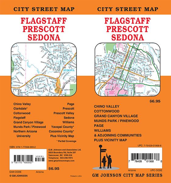 Flagstaff / Prescott / Sedona, Arizona Street Map