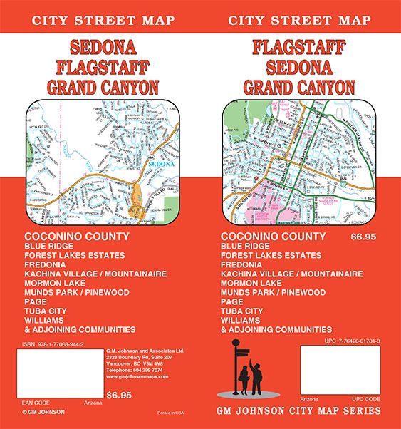 Flagstaff / Sedona / Grand Canyon, Arizona Street Map