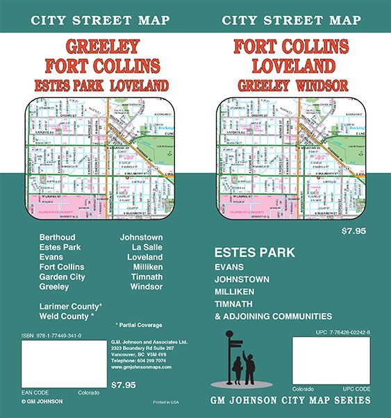 Fort Collins / Greeley / Loveland / Estes Park / Windsor, Colorado Street Map