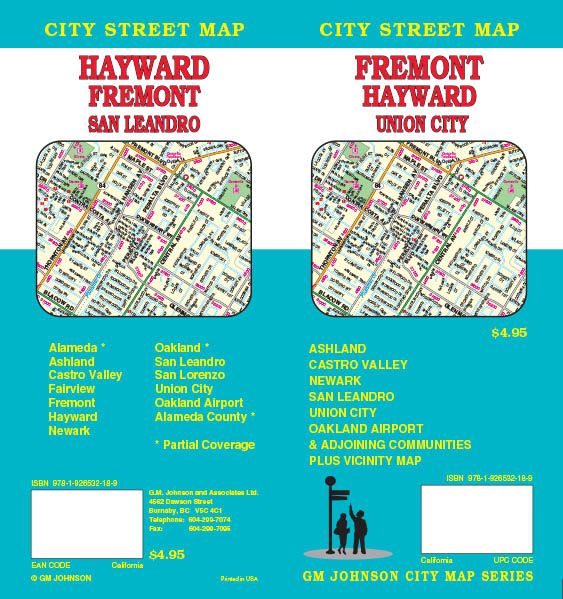 Fremont / Hayward, California Street Map