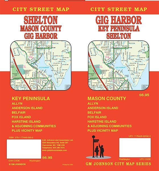 Gig Harbor / Key Peninsula / Shelton / Mason County, Washington Street Map
