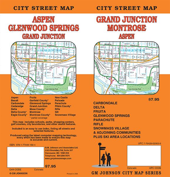 Grand Junction / Aspen / Glenwood Springs / Montrose, Colorado Street Map