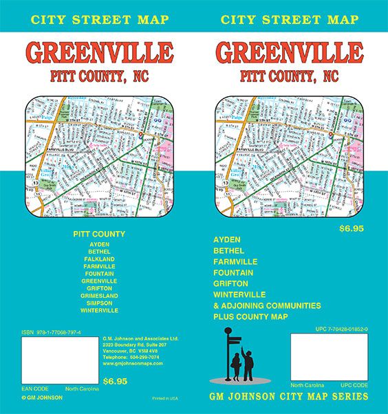 Greenville / Pitt County, North Carolina Street Map