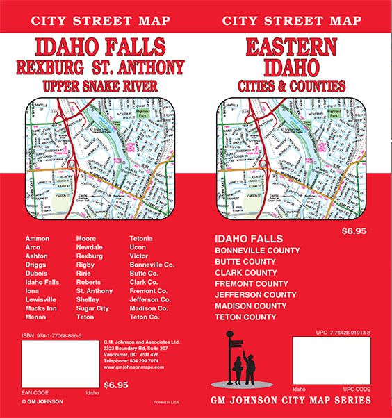 Idaho Falls / Rexburg / Rigby / St Anthony / Eastern Idaho, Idaho Street Map