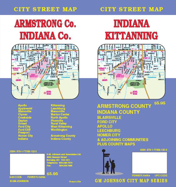 Indiana / Kittanning / Indiana & Armstrong Co., Pennsylvania Street Map