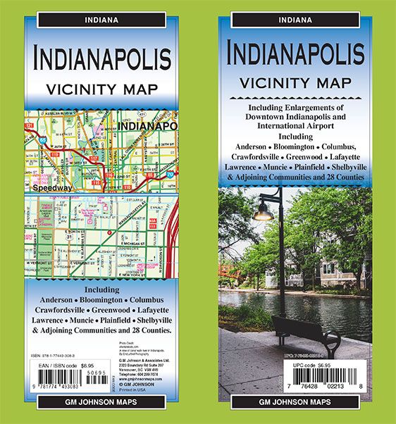 Indianapolis & Vicinity, Indiana Regional Map