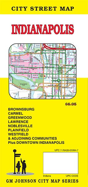 Indianapolis (Large Sheet), Indiana Street Map