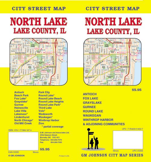 Lake County North, Illinois Street  Map