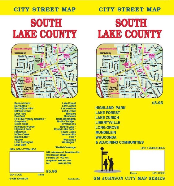 Lake County South, Illinois Street  Map