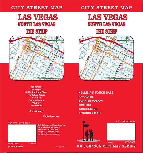 Las Vegas, North\The Strip, Nevada Street Map - GM Johnson Maps