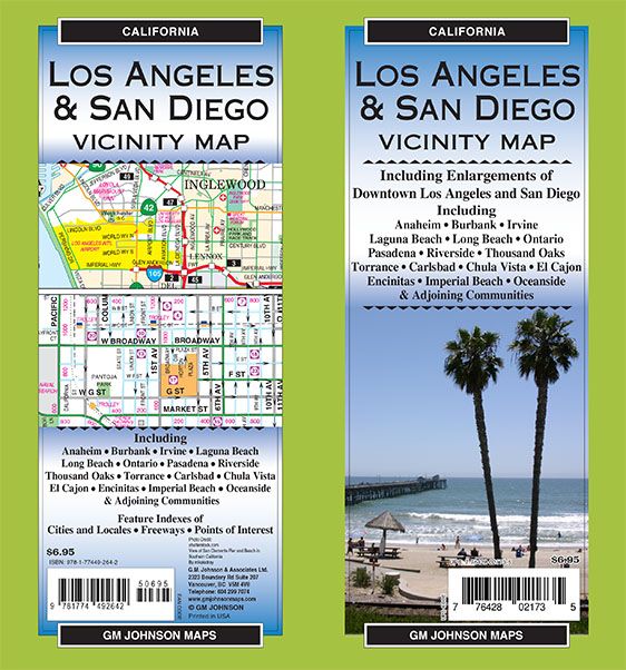 Los Angeles & San Diego Vicinity, California Regional Map