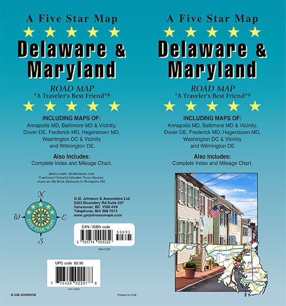 Maryland / Delaware, Maryland State Map