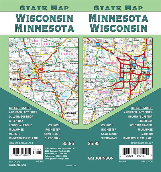 Minnesota / Wisconsin, Minnesota State Map