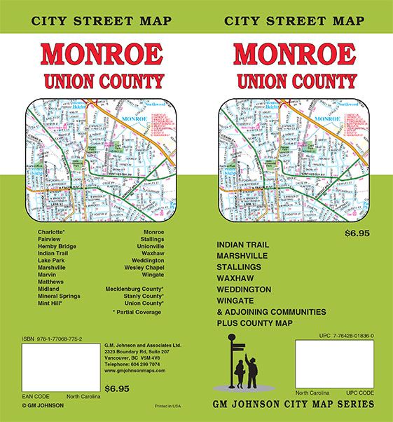Monroe / Union County, North Carolina Street Map