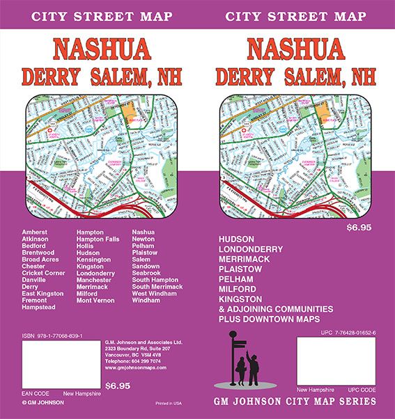 Nashua /Salem / Plaistow / Derry / S.Hillsborough & Rockingham Co., New Hampshire Street Map