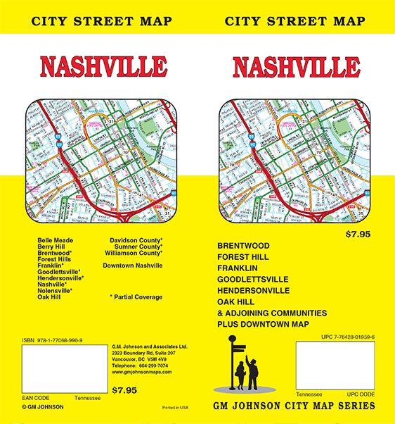 Nashville, Tennessee Street Map