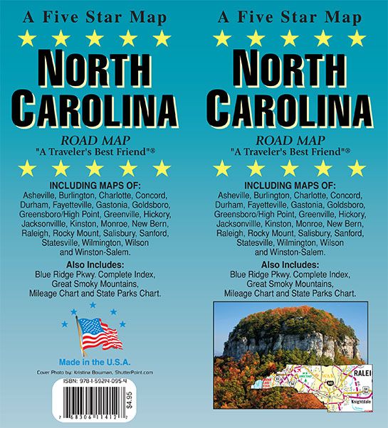 North Carolina, North Carolina State Map