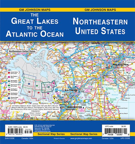 Northeastern United States / East Central Canada, USA Sectional Map