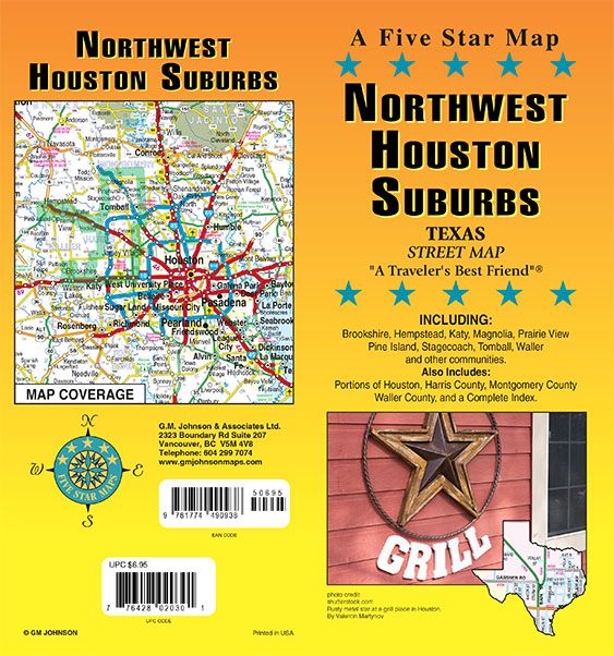 Northwest Houston Suburbs / Tomball / Waller , Texas Street Map GM