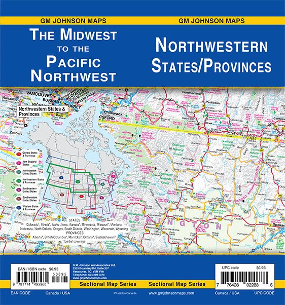 Northwestern States & Provinces, USA Sectional Map