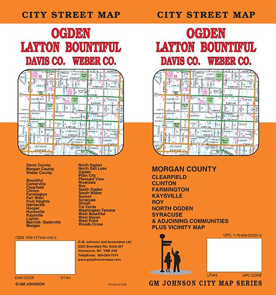 Ogden / Layton / Bountiful / Weber Co/Davis Co/Morgan Co, Utah Street Map