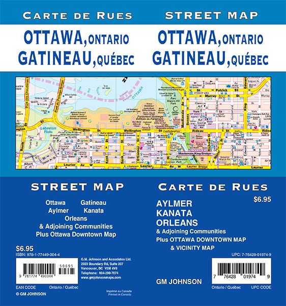 Ottawa, Ontario / Gatineau, Québec Street Map