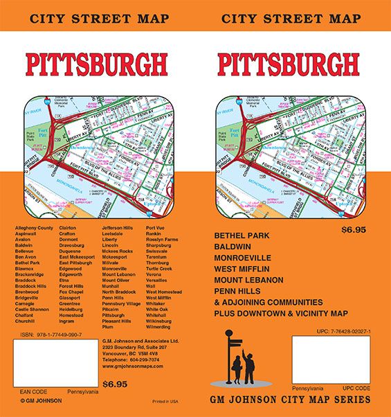 Pittsburgh, Pennsylvania Street Map