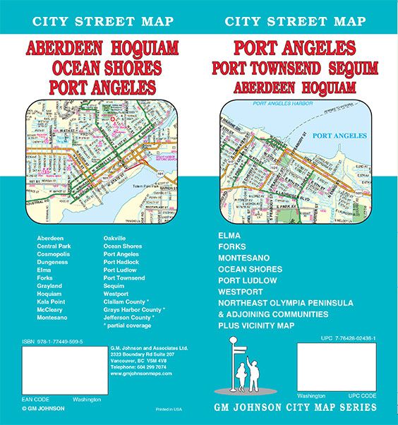 Port Angeles / Aberdeen / Hoquim / Port Townsend / Sequim, Washington Street Map
