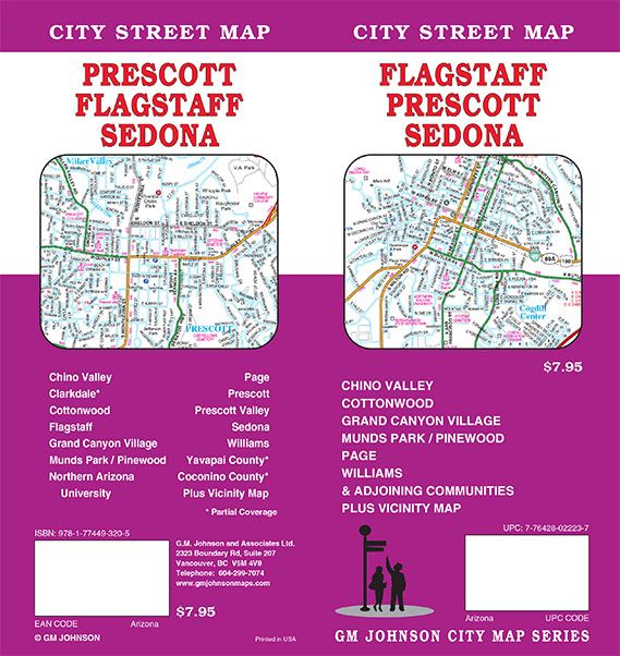 Prescott / Flagstaff / Sedona, Arizona Street Map