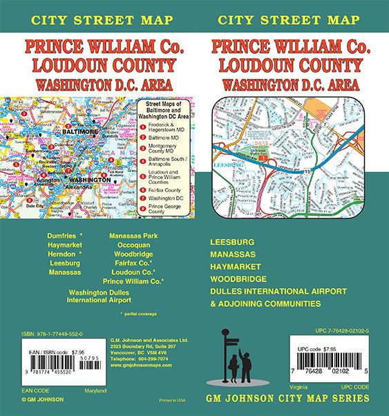 Prince William & Loudoun Counties / Washington DC Area, Virginia Street Map