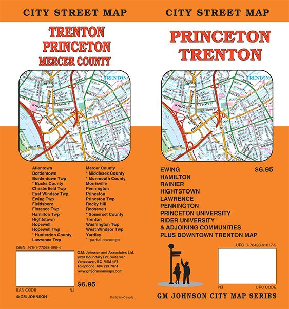 Street map Trenton New Jersey CDR