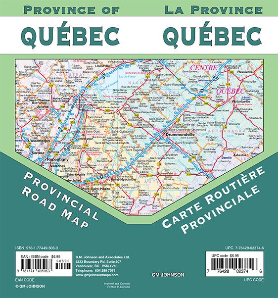 Quebec Provincial Map, Quebec