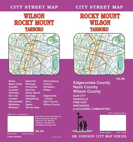 Rocky Mount / Wilson / Tarboro, North Carolina Street Map